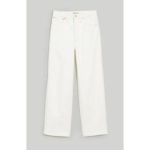 Madewell $128 Petite Perfect Wide-Leg Crop Jean Tile White Size P28 NE086